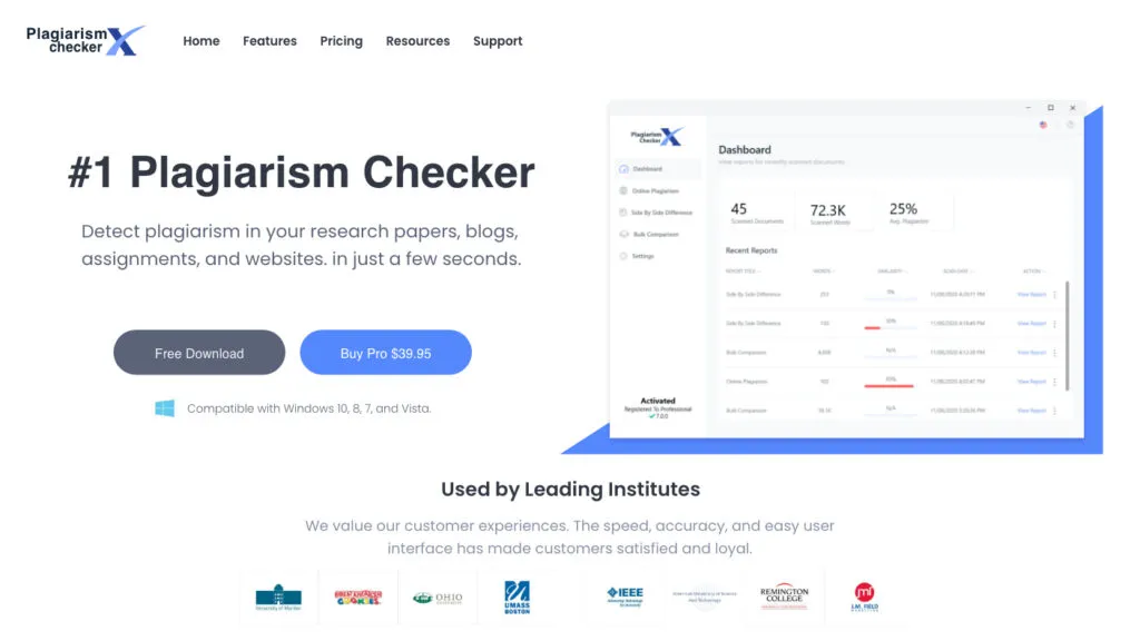Plagiarism Checker X product screenshot